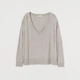 Пуловер женский H&M 060937528 S Серо-бежевый (KOZ6666000314161) - изображение 1