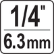 Ключ динамометричний YATO 1/4" 2.5- 20 Нм, 240-250 мм (YT-07511) - зображення 4