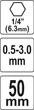 Швидкозатискний Патрон Для Дриля HEX 1/4" 3 мм YATO (YT-04644) - зображення 2