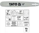 Шина Мотопилы 38 см Для Пильной Цепи 3/8"; 56Z YATO (YT-84932) - изображение 1