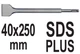 Лопатка на Перфоратор SDS-plus 40 х 250 мм STHOR (23592) - изображение 1