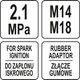 Компрессометр для бензиновых двигателей YATO 2.1 МПа, М14, М18, с снаряжением, 5 шт + кейс - изображение 3
