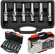 Ключи торцевые для свечей накала YATO: 3/8 ", 8-16 мм, на шарнирах, Cr-V, 6 шт + кейс - изображение 1