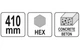 Пика Самозатачивающаяся Для Отбойного Молотка HEX L=410 мм YATO (YT-47380) - изображение 4