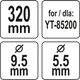 Нож Для Газонокосилки YT-85200 L=320 мм YATO (YT-85160) - изображение 2
