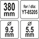 Ніж на Газонокосарку YT-85205 L=380 мм YATO (YT-85161) - зображення 2