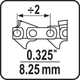 Шина Для Электропилы 40 см на Цепь 0.325"; 66Z YATO (YT-849331) - изображение 4