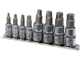 Набір Біт HEX 8 шт 1/4" і 3/8" H3, H4, H5, H6, H7, H8, H9, H10 YATO (YT-04580) - зображення 3