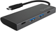 USB-hub Icy Box 2 x USB Type-C do 2 x USB Type-A 4-portowy Black (IB-HUB1428-C31) - obraz 3