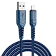 Кабель зарядки HOCO X59 (2.4A) (2M) для Apple Lightning to USB для iOS пристроїв iPhone/iPad/iPod Синій - изображение 1