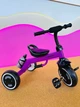 Дитячий триколісний велосипед для дівчинки Turbo Trike зі світловими ефектами фіолетовий LD - зображення 5