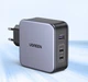 Зарядное устройство UGREEN CD289 140W 2xType-C PD, USB-A GaN Wall Charger + Type-C PD Cable Grey (90549) - изображение 6