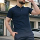 Поло Intruder Flax льняное синее размер 2XL - изображение 2