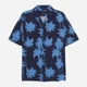 Рубашка летняя мужская H&M 060656677_palmtree S Синяя (6666000321121) - изображение 3