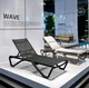 Шезлонг Papatya Wave сіро-коричневий, сітка сіро-коричнева 191x71,5х30 cм - зображення 12