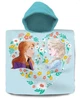 Детское пляжное полотенце пончо Euroswan Frozen Холодное сердце Анна и Эльза 60х120 см с капюшоном для девочки 3-7 лет - изображение 1