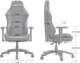 Кресло игровое Anda Seat Luna Size L Grey Fabric (AD18-44-G-F) - изображение 8