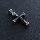 Серебряный крест "Распятие. Спаси и Сохрани" с эбеновым деревом mini 1061 Онікс - изображение 1