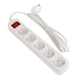 Сетевой фильтр удлинитель Power filtr 2.0м СolorWay 5 розеток White (CW-PSEA52W) - изображение 2