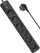 Сетевой фильтр удлинитель Power filtr 5м Defender DFS 155 6 розеток с выключателем Black (994960) - изображение 4