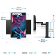 Монитор BenQ PD2705UA TFT 27" IPS 4K UHD sRGB HDMI DP USB-C USB-hub HAS колонки Deep Grey (9H.LKDLA.TPE) - изображение 7