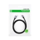 Кабель UGREEN US261 USB 2.0 Type-C MM 2м 18W никелированная алюминиевая оплетка Black (50152) - изображение 3