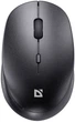 Беспроводная бесшумная мышка Defender Auris MB-027 USB 3 кН 1600 dpi Black (52027) - изображение 1