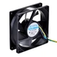 Вентилятор кулер для корпуса Chieftec 80мм 4PIN PWM Шариковый Black (LKMTR_800817) - изображение 3