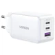 Зарядний пристрій адаптер Ugreen CD244 3xUSB 65W GaN 2хUSB-C+USB-A White (15334) - зображення 2