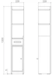 Пенал - шкаф - этажерка для ванной напольный VAN MEBLES Мира 120 см левосторонний белый - изображение 4