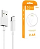 Кабель Denmen D22V USB 2.4 A 1 м 2 шт. Білий (D22V-WH) - зображення 3