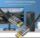 Кабель цифровий DisplayPort DP2DP1.4-MM-03 DP166 версія 1.4 штекер / штекер ∅6 мм 32.4 Гбіт/с 144 МГц колір графіт в оплетці (3 м) I-Taki - зображення 5