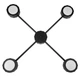 Люстра потолочная (светильник потолочный) Атмолайт Quant GX53 C4-350 Black черный - изображение 2