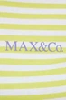 Приталена жіноча футболка у смужку Max&Co L білий/жовтий - зображення 4