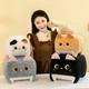 Мягкая плюшевая игрушка квадратный Кот, Котокуб 30 см Чёрный - изображение 3