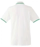 Футболка поло мужская Fruit of the Loom Premium tipped polo M Белый с салатовым (0630320WKM) - изображение 2