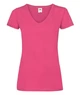 Футболка жіноча Fruit of the Loom Lady-fit v-neck XS Малиновий (061398057XS) - зображення 1