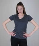 Футболка Fruit of the loom Lady-Fit v-neck XS Темно-сірий (61-398-0) - зображення 1
