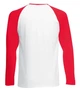 Футболка з довгим рукавом Fruit of the Loom Long sleeve baseball 3XL WM Білий / Червоний (0610280WM3XL) - зображення 2