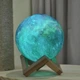 Настільний світильник нічник дитячий місяць 3D Космос Lamp 15 см 16 кольорів із пультом - зображення 4
