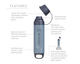 Фільтр для води портативний LifeStraw Peak Solo, Mountain Blue (LSW LSPSSOLBWW) - зображення 5
