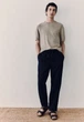 Чоловічі штани з лляної суміші Relaxed fit H&M (57412) M Темно-сині - изображение 1