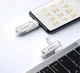 Флешка Брелок Поворотная Двосторонняя 1 Тб 2 в 1 USB 3.2 + OTG Type-C для ПК и телефона Eaget CF22 1Tb Silver - изображение 3