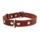 Ошейник "CoLLaR" одинарный с украшениями (ширина 20мм, длина 32-40см) коричневый - зображення 2