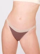 Набор трусиков бикини женских хлопковых Sloggi GO Ribbed Tanga C2P 10213180 XS 2 шт Коричневый/Бежевый (7613139204930) - изображение 2