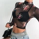 Жіночий прозорий топ кофтинка гольф водолазка Honey Fashion Accessories S/М чорний (10-121) - изображение 3