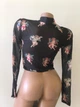 Жіночий прозорий топ кофтинка гольф водолазка Honey Fashion Accessories М/L чорний (10-121) - изображение 12