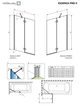 Стеклянная шторка для ванны RADAWAY Essenza Black PND II 120 10002120-54-01L левая - изображение 2