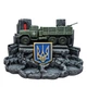 Сувенир патриотический штоф подставка "ЗіЛ 131+ЗУ-23-2" №1 (П1) гипс, подарочный мини-бар - изображение 2