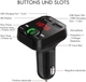 FM Трансмиттер Модулятор для авто Clefers N4 - с Bluetooth MP3 AUX - 2xUSB передатчик Черный (500890-N4) - зображення 3